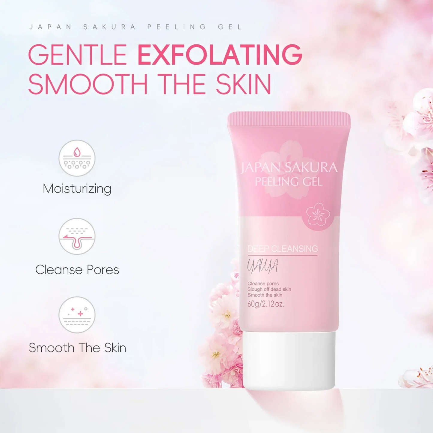 Yalya Sakura – Zachte Exfoliërende Peeling Gel voor het Gezicht